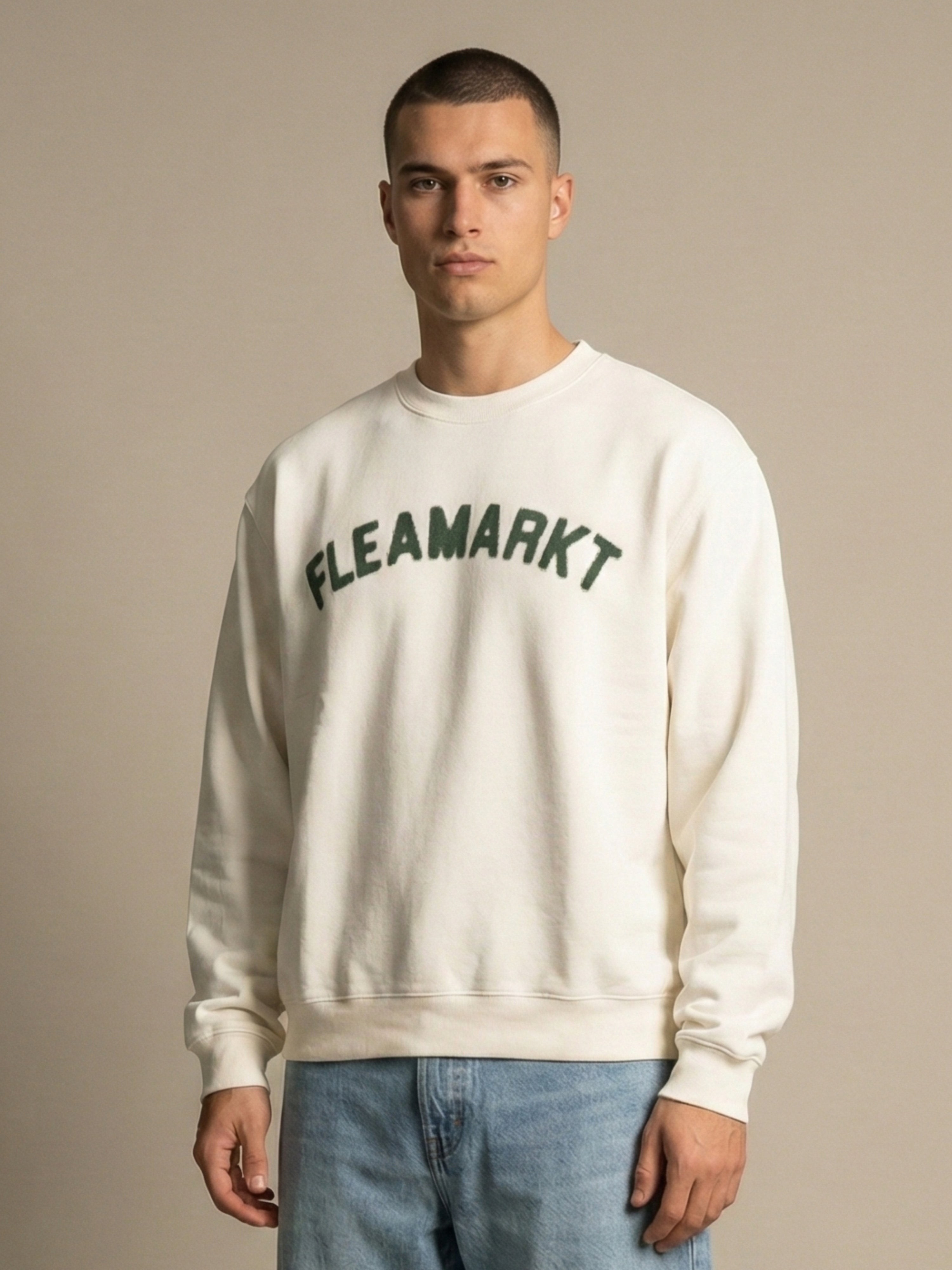 FLEAMARKT BLUR SWEATSHIRT - EKRU
