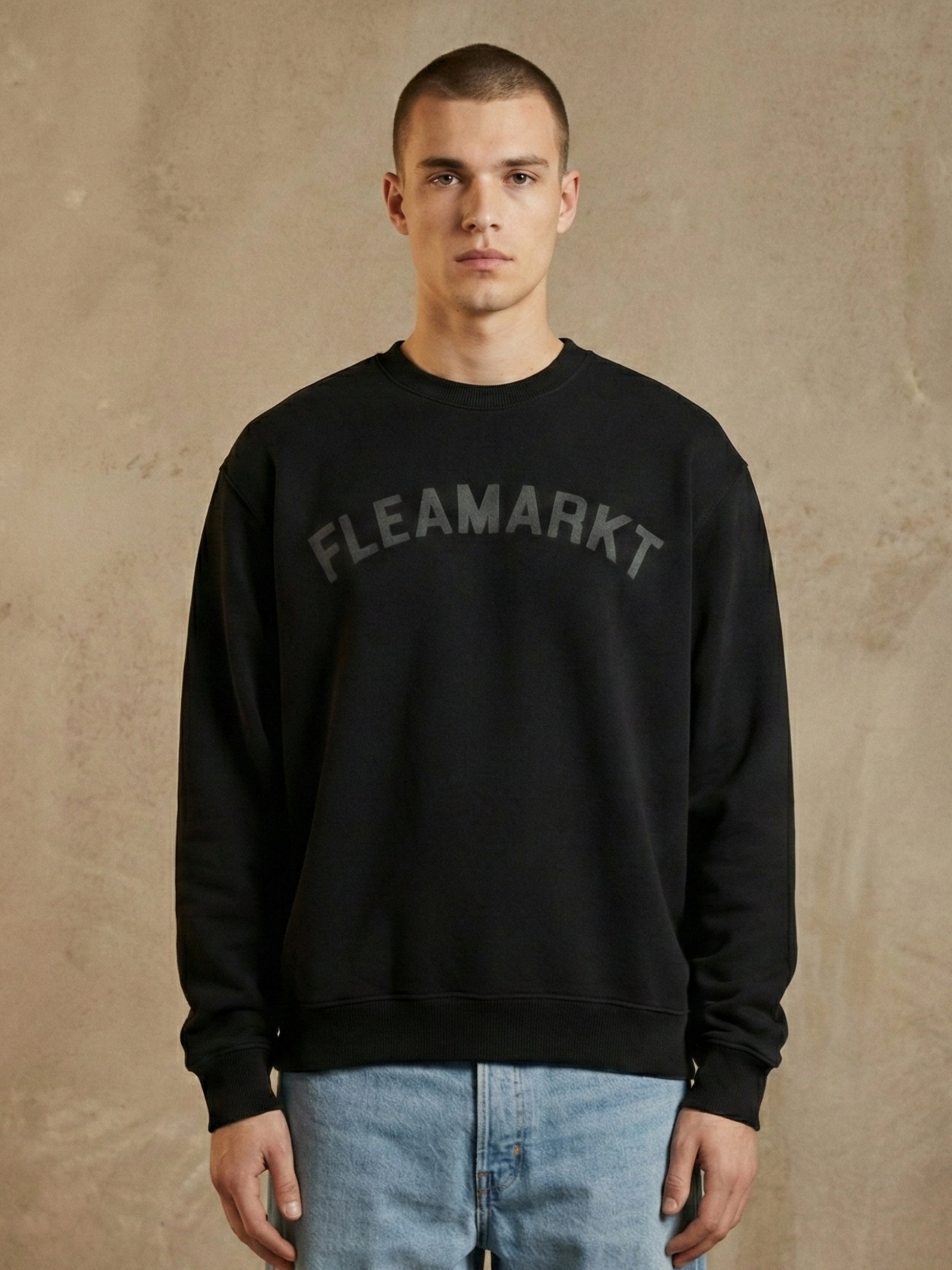 FLEAMARKT BLUR SWEATSHIRT - SİYAH
