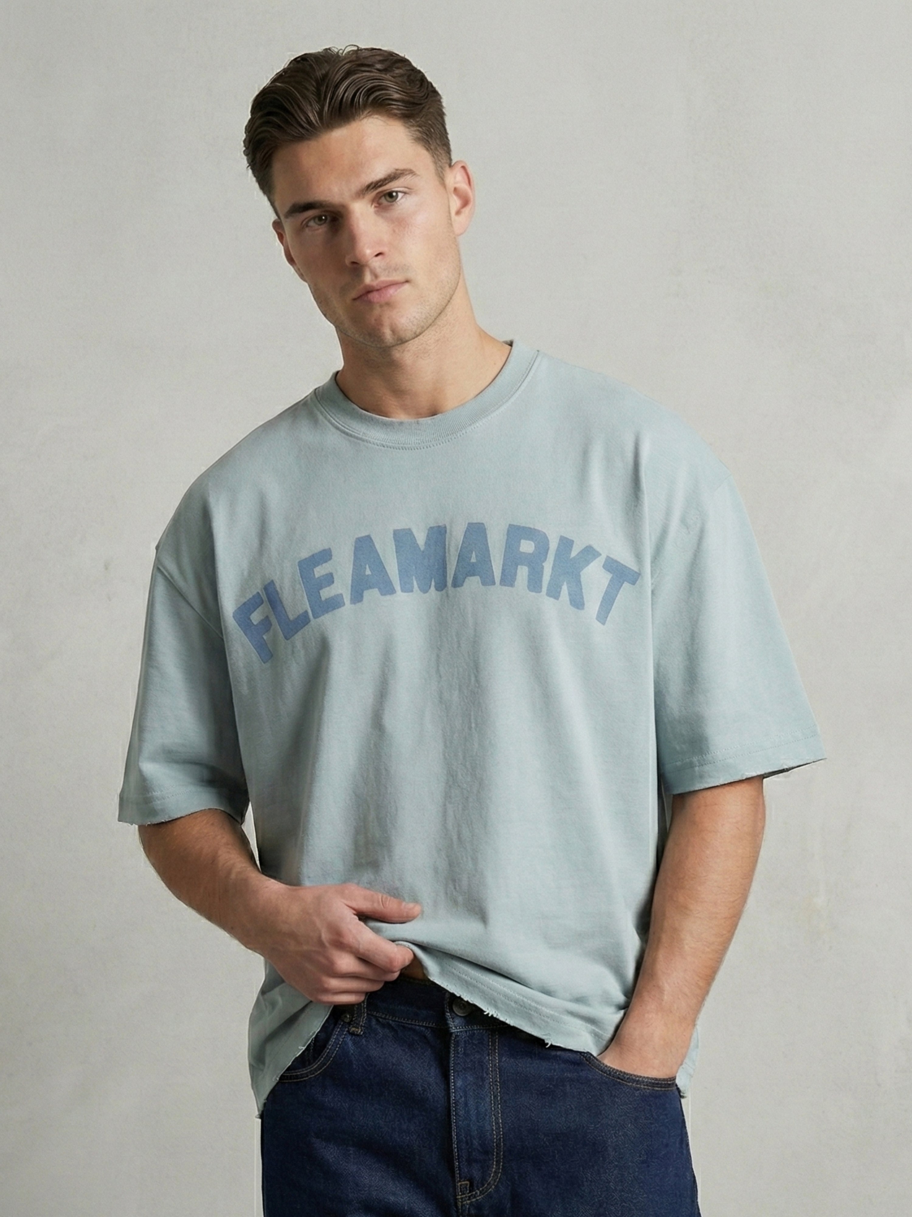 FLEAMARKT T-SHIRT - AÇIK MAVİ