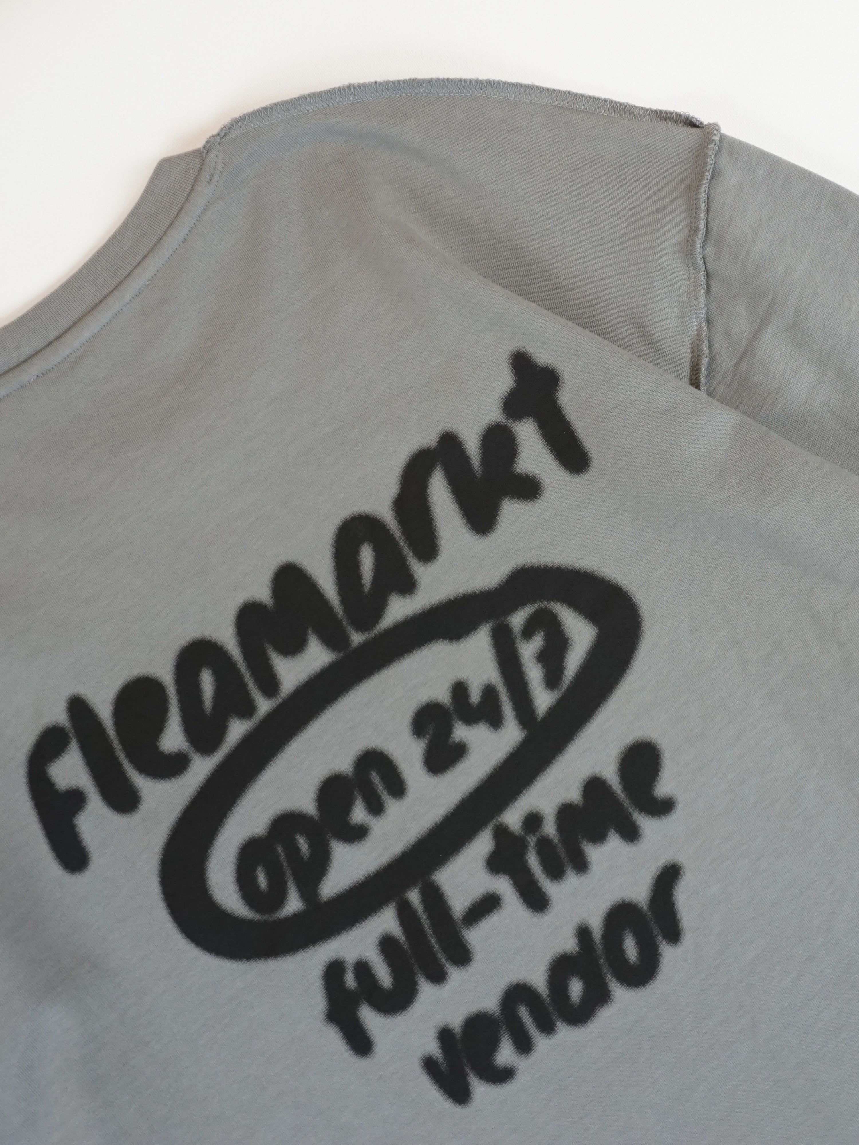 SPRAY DOUBLE SLEEVE T-SHIRT - AÇIK GRİ