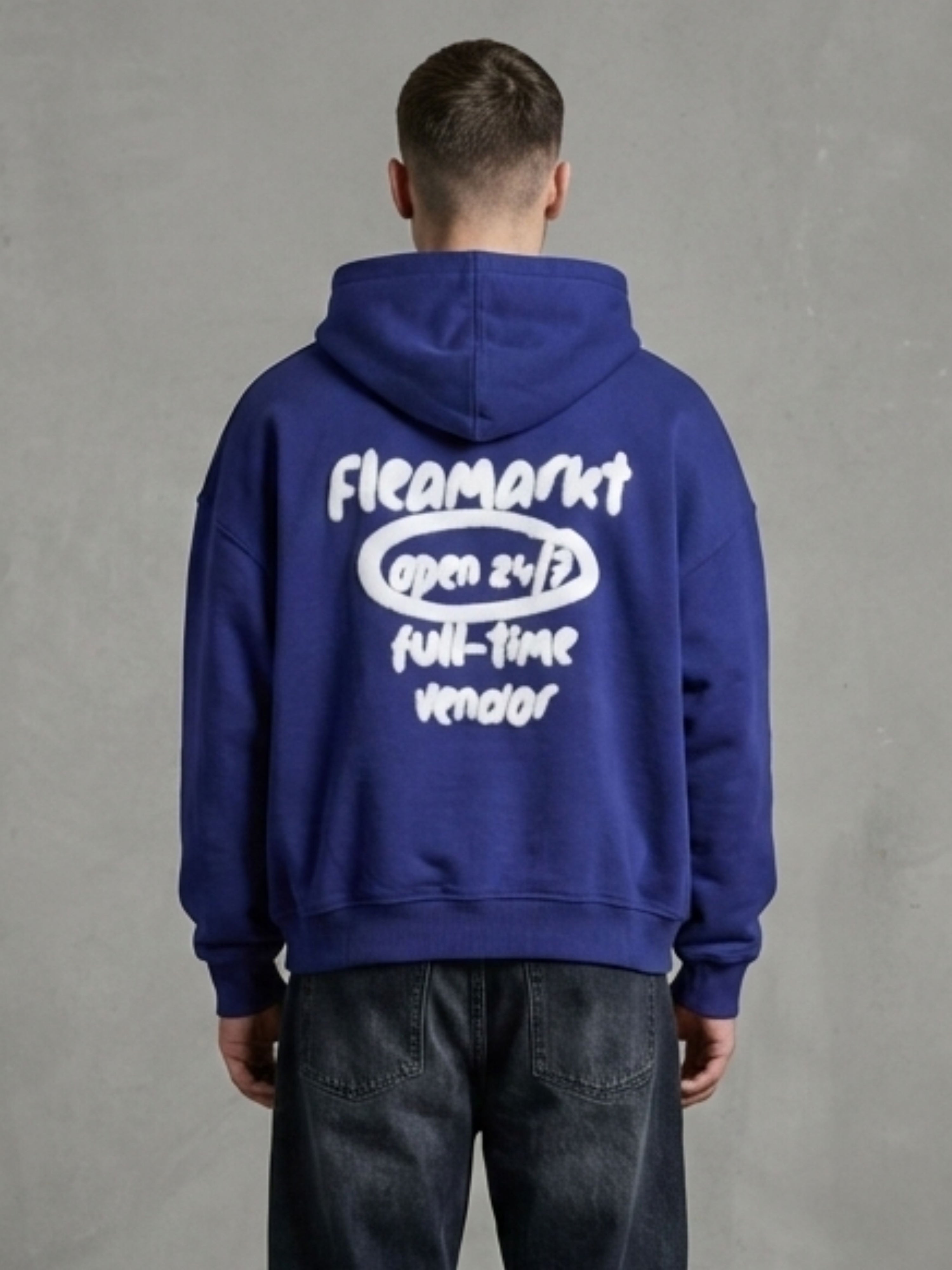 FLEAMARKT SPRAY HOODIE - INDIGO