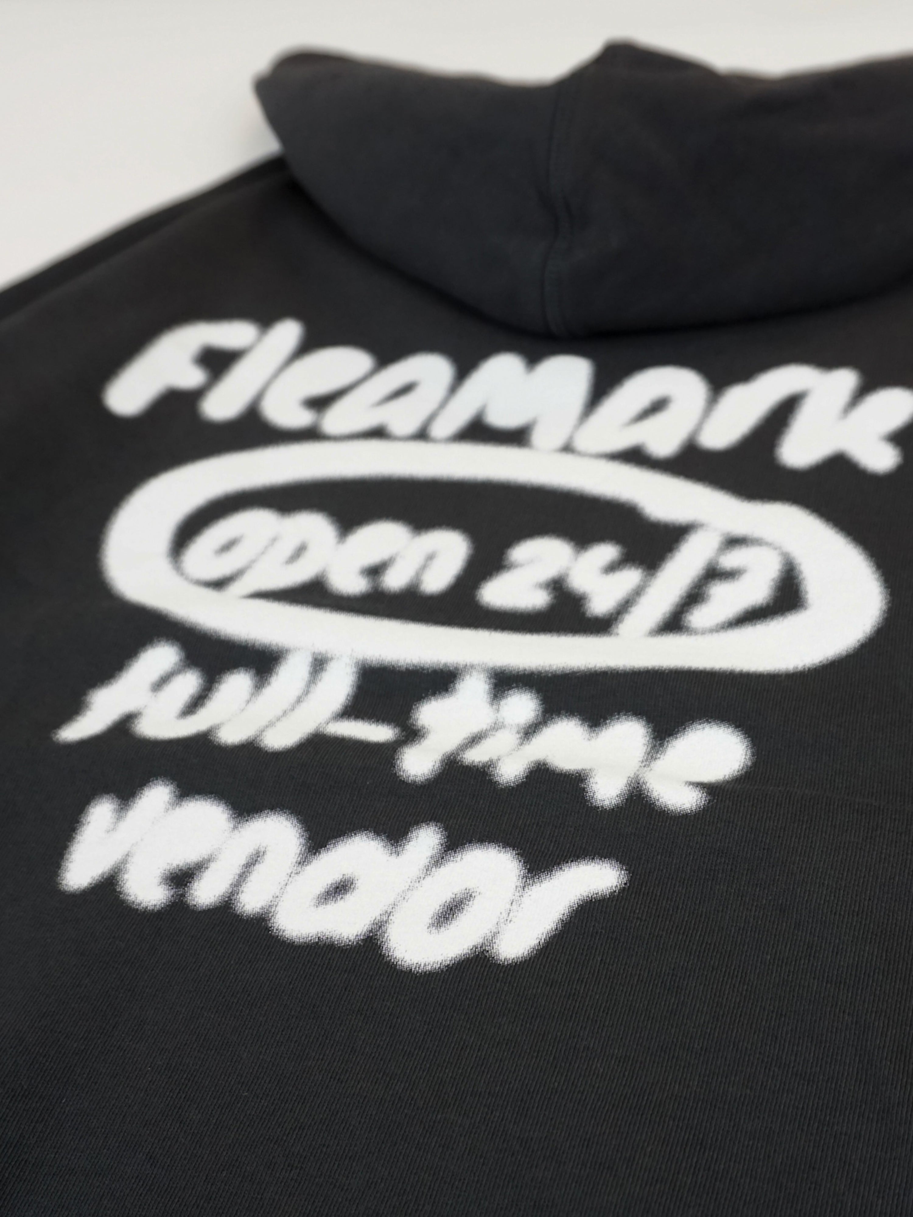 FLEAMARKT SPRAY HOODIE - SİYAH