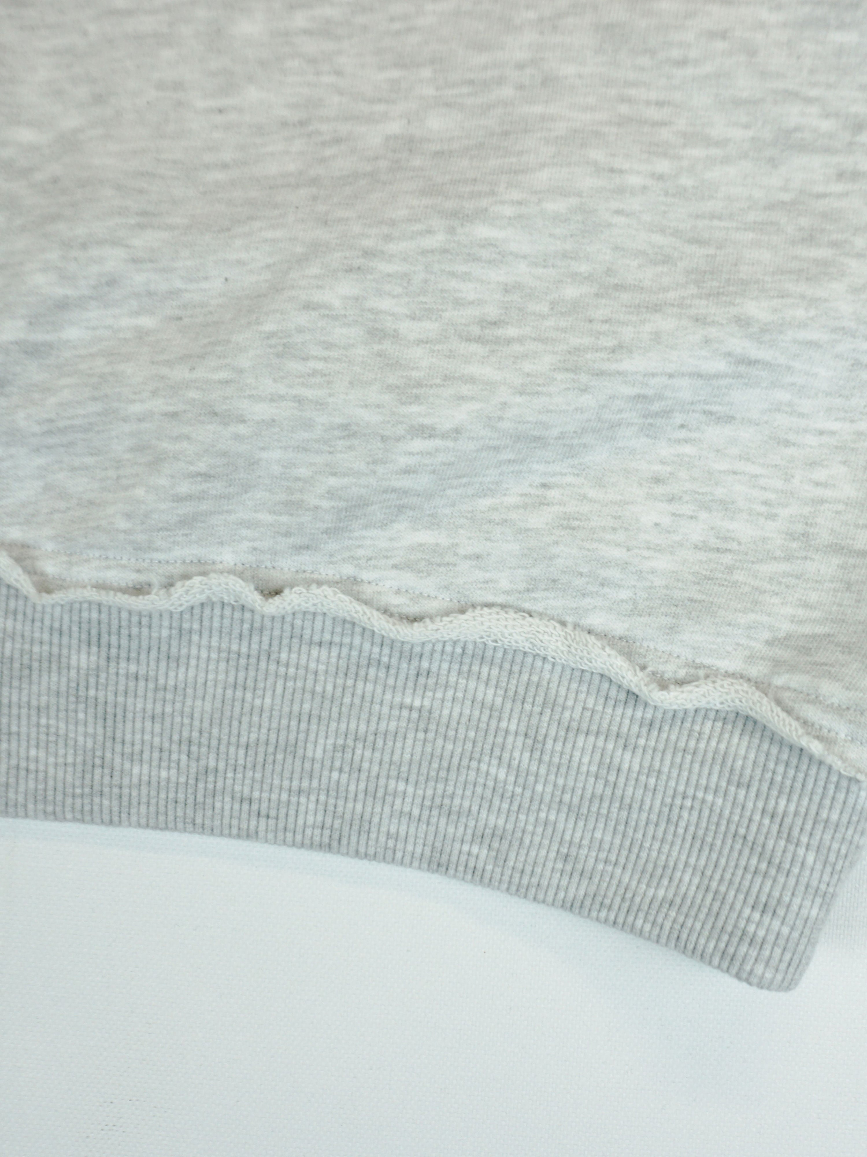 ARKA PARÇALI SWEATSHIRT - GRI MELANJ